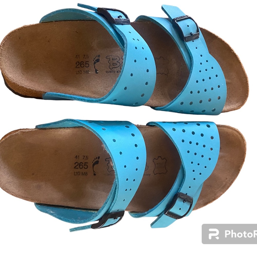 Birkenstock Birki's Blue Sandals Size Women's 10 - Picture 2 of 5